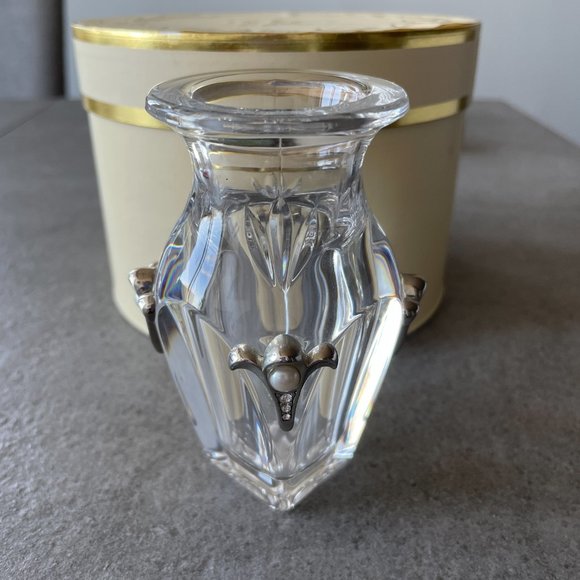 VINTAGE LENOX CRYSTAL PAVE JEWELS DIAMONDS & PEARLS MINI GRECIAN POSY 4"… - Picture 3 of 8